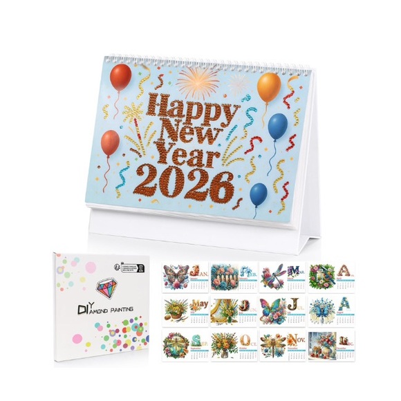 Other - Diamond Art Desk Calendar 2026 – DIY Standing Flip Monthly Calendar For Home